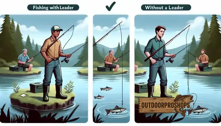 Diferenças entre pescar com e sem líder