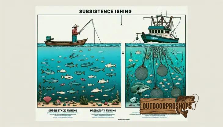 Diferença entre pesca de subsistência e predatória